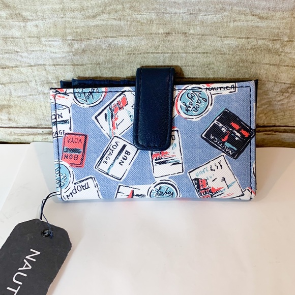 Nautica Handbags - Nautica- light blue, bon voyage style wallet!